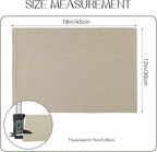 Romanstile Cloth Placemats Set of 6-12 x 18 Inch, Heat Resistant Double Layered Thickened Burlap Place Mats, Washable Faux Linen Farmhouse Table Mats for Kitchen/Dining/Party/Outdoor, Beige