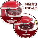 Pouring Shield for KitchenAid Tilt Head 4.5-5QT Stainless Steel (Only),Safety Pouring Shield,Splatter Guard for kitchenaid mixer bowl,Kitchen Aid Stand Mixers (Transparent Red, for 4.5-5 QT)