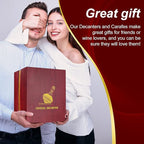 spinning wine decanter with stopper, 50 oz red wine decanter crystal and gift box, for wedding gift, birthday, helovers'day, christmas day.