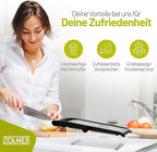 Professional Mandoline slicer for kitchen - Adjustable Vegetable Slicer with Two Extra-Sharp Julienne Blades - Veggie Slicer with Finger Guard and Collection Tray - Potato slicer, Cucumber Slicer