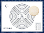 32x24" Silicone Pastry Mat for Rolling Dough Non Slip Non Stick Silicone Mats for Kitchen Counter Blue