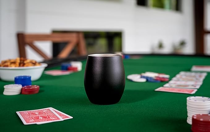 Sipworks Insulated Whiskey Tumbler - 8 oz Stainless Steel Bourbon Lowball Tumbler with Double Walled Vacuum Insulation - Spill Resistant Cocktail Nosing Glass Mug | Travel & Parties - Buttercream