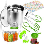 Canning Pot Water Bath Canner 20quart Stock Pot, Stainless Steel Canning Supplies Starter Kit Canner Tools Beginners Canning Kits Accessories with Rack, Tongs, Jar Lifter, Full Canning Set