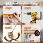 Coat Hooks Wall Hooks for Hanging - 25 Pack Bronze Double Prong Hook Wall Mounted - Great for Living Room, Bedroom, Entryway, Closet for Coat, Bag, Towel, Hat, Key, Cup, Heavy-Duty, Easy to Install