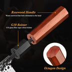 KEEMAKE Kitchen Knife Set 4-pcs - Professioanl Sharp Knife Set with Japanese 440C Stainless Steel Blade with Octagon Rosewood Handle knives Set for Kitchen with G11 Bolster Kitchen Knives