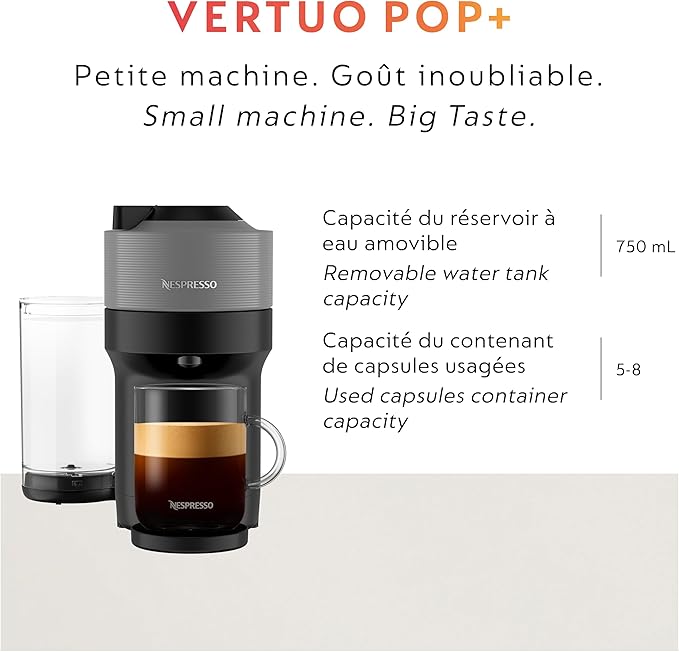 Nespresso Vertuo POP+ by Breville, Dark Grey