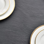 maxmill Jacquard Table Cloth Swirl Pattern Spillproof Wrinkle Resistant Heavy Weight Soft Tablecloth for Kitchen Dinning Tabletop Decoration Outdoor Picnic Rectangle 52 x 70 Inch Charcoal