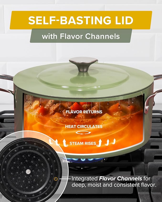 Nuwave Lux 13-Piece Premium Cookware Collection, Healthy G10 Duralon Blue Ceramic Nonstick, Ultra Durable, PFAS-Free, Lightweight & Works on All Cooktops