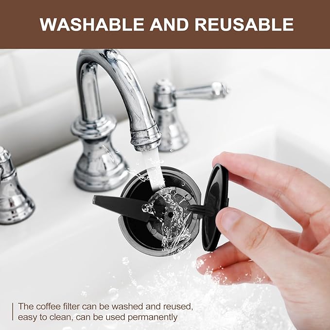 KEEPOW Reusable Coffee Capsules Compatible with Nescafe Dolce Gusto Machine, Refillable Coffee Pods 6 Pack (2 * Black + 2 * Brown + 2 * Purple)