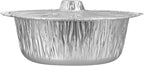 Foil Lux 5.6 Quart Pans And Lids, 100 Disposable Pots With Lids - Oven-Ready, Stove Compatible, Aluminum Foil Baking Pans, Freezable, For Outdoor Camping, Vacation, Picnic, And More - Restaurantware