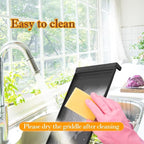 Upgraded WB31X24738 Griddle Replacement Parts for GE Stove Parts WB31X24998 Cast Iron Stove Top Griddle WB31X49806 General Electric Gas Range Cooktop Center Griddle Plate JGB700SEJ4SS Flat Top Pan