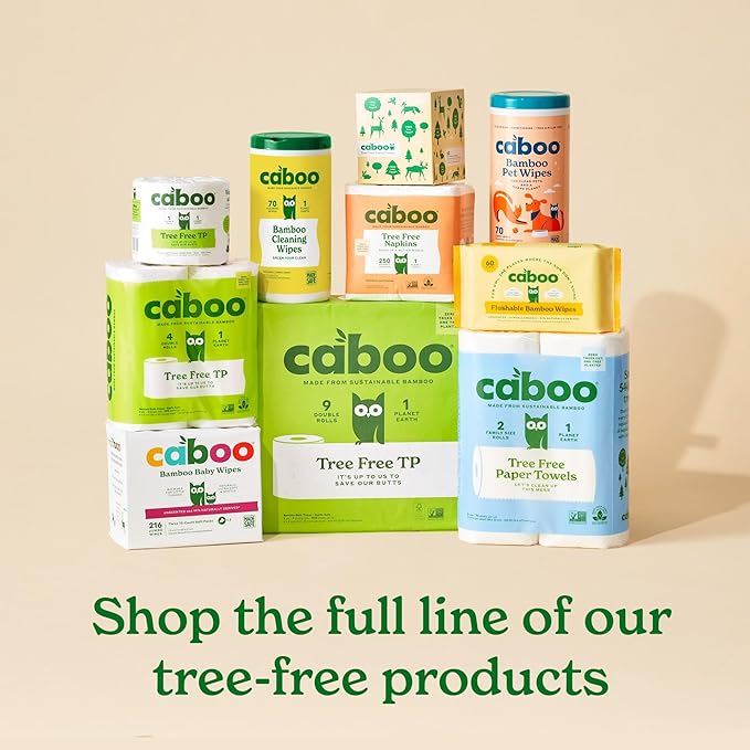 Caboo Disposable Bamboo Paper Plates, 125 Pack of 10 Inch Sturdy Biodegradable Plates, Compostable Plate, Microwave Safe Party Plate, Eco Friendly Alternative to Plastic