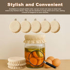 Pure Cotton Sourdough Jar Cover, Pack of 5,Breathable & Reusable Dough Proofing Cloth,Suitable for Jars with 3-4 Inch Mouth Lids