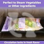 10Pcs Microwave Steamer Bags - Steam Cooking Bags for Food, Vegetables, Potatoes and Meat - Microwave and Freezer Safe - 7.9in X 8.9in