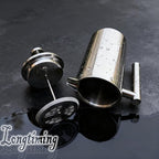 French filter coffee machine 34 ounces, double insulated, easy to clean, durable, Camping coffee makers, Brew Coffee On Stovetop，suitable for home and camping, silver.