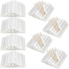 2000 Pcs Wood Coffee Stirrers 5.5 Inch, Individually Wrapped Disposable Beverage Stirrers Bulk Wooden Stirrer for Cocktails, Hot Drinks, Coffee, Bars, Restaurants, Homes, Offices