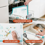 Non Stick Pastry Mat with 10 Quick Recipes, Silicone Dough Mat for Rolling, Silicone Mat for Baking Macaron, Cookie, Bread, Pizza,Surdough, Fondant Mat for Kitchen, Extra Large and Oven Safe