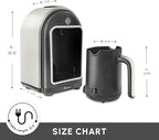 KARACA Hatır Turkish Coffee Maker, 5 Cups Electric Turkish Coffee Machine with Ember Mode, Automatic Temperature Control, Overflow Protection, Audible & Visual Alerts, Cream