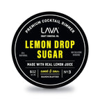LAVA Premium Lemon Drop Sugar Cocktail Rimmer, All Natural Rimmer Sugar, Sweet & Sour, Real Lemons, Pure Cane Sugar, No Silicon Dioxide, with Easy Screw-On Lid - 5oz