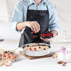 P&P CHEF Cake Pan Set of 4, Stainless Steel Baking Round Cake Pans Tins Bakeware for Birthday Wedding, Leak-proof & Easy Clean, Mirror Finish & Easy Releasing, 9.5 Inch