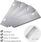 DELFINA 4 Pcs Grill Scraper Edge Sharper Blade Replacement, Stainless Steel Outdoor Barbecue Cleaning Tools, Heavy Duty Accessories for BBQ