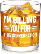 Futtumy I'm Billing You for This Conversation Whiskey Glass - Lawyer Gift for Men, Funny for Attorneys, Professional Consultants - White Elephant Christmas for Coworkers, Friends