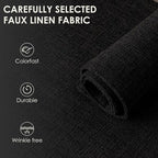 Placemats Set of 6, Bilayer Thickened Linen Place Mats Heat Resistant Machine Washable Wrinkle Free Carefully Selected Polyester Mats for Kitchen/Dining/Coffee Table (Black)
