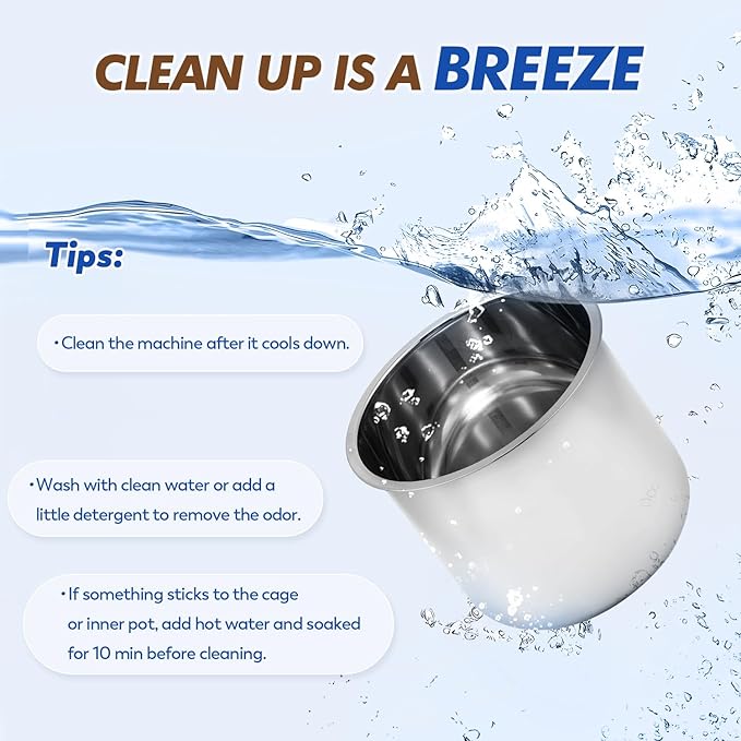 Moongiantgo 7.5L Black Garlic Fermenter, Automatic Intelligent Control Garlic Fermenter Natto, Yogurt, Kimchi, Wine Fermenter Machine, Garlic Cooker with Precise Time Temperature Control, 110V (Brown)