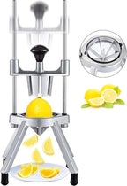 VEVOR 6-Section Commercial Easy Wedger Stainless Steel Blade Fruit Lime Slicer, Lemon Cutter for Home Bar Restaurant