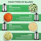 Stainless Steel Slicer Shredder Attachment for KitchenAid Stand Mixer,Includes Cheese Grater,Grinding Powder,Vegetable Slicer Shredder for Kitchenaid cheese grater attachments with 4 Blades by HOZODO