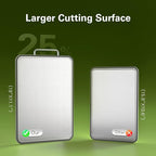 Double-Sided Stainless Steel Cutting Board for Kitchen, 19''×11.1'' Scratch-Resistant Cutting Board for Meat, Vegetables & Fruits, Rust-Resistant Chopping Board with Juice Groove on Both sides