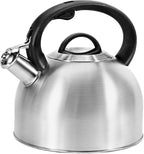 GGC Whistling Stove Top Tea Kettles, 304 Stainless Steel Tea Kettles with Anti-Heat Handle, 2.7QT/3L Tea Pot for Boiling Water, Coffee or Milk