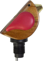 Wine Bottle Pourer, Fun Wine Pourer Spout Sings While It Pours, Airtight Wine Bottle Sealer, Acacia Wood with Red Wings