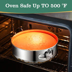 9 Inch Springform Cake Pan, Stainless Steel Springform Pans, Leakproof & Nonstick Cheesecake Pan with Removable Bottom, Round Spring Form Cake Pan For Baking