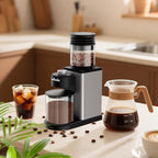 Wancle Conical Burr Coffee Grinder, Coffee Bean Grinder with Adjustable Grind Settings for Espresso, Drip & French Press, Low Noise & Anti-static with Powder Blower, Stainless Steel Burr