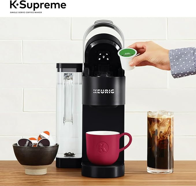 Keeurig KSupreme Single Serve KCup Pod Coffee Maker with MultiStream Technology, Strong Brew and Over Ice, 66 oz Dual‑Position Reservoir