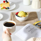 MALACASA Small White Bowls Set of 8, 10 Oz Ice Cream Bowls - Little Ceramic Bowls for Bouillon,Side Dishes, Dessert, Oatmeal, Fruit, Portion Control - Dishwasher & Microwave Safe.