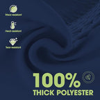 Pureegg Rectangle Table Cloth 60" x 84" – Durable Polyester Tablecloth Offers Reusable & Washable Protection, Ideal for Outdoor Party, Picnic, Wedding, Banquet and Birthday, Navy Blue