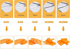 Adjustable Mandoline Slicer Mandoline Slicer for Kitchen with Cut-Resistant Gloves,Potato Slicer, Vegetable Slicer, Mandoline French Fry Cutter Stainless Steel Vegetable Chopper