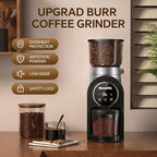 Electric Coffee Grinder, Burr Coffee Beans Grinder with 30 Grinding Settings, Burr Mill Grinder for Home Use, Touchscreen Adjustable 2-10 Cups or 40-Second Timer, Stainless Steel