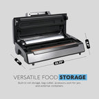 Avid Armor Vacuum Sealer Machine AVS2400, Professional Food Sealer with Roll Storage & Built-In Cutter, Compact Vacuum Sealer for Food Preservation