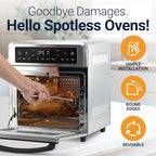 Toaster Oven Liners for Bottom of Oven (4 Pack) Reusable Non-Stick Heat Resistant Toaster Liners, Compatible with Ninja, Cuisinart, Emeril Lagasse & More, Toaster Mat, 12"x12" (Silver)