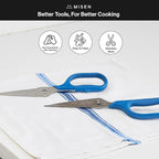 Misen Heavy Duty Kitchen Shears - Stainless Steel, Versatile and Easy Clean Scissors for Meat, Herbs and Veggies - Ambidextrous Comfort Handle - Professional Grade - Black