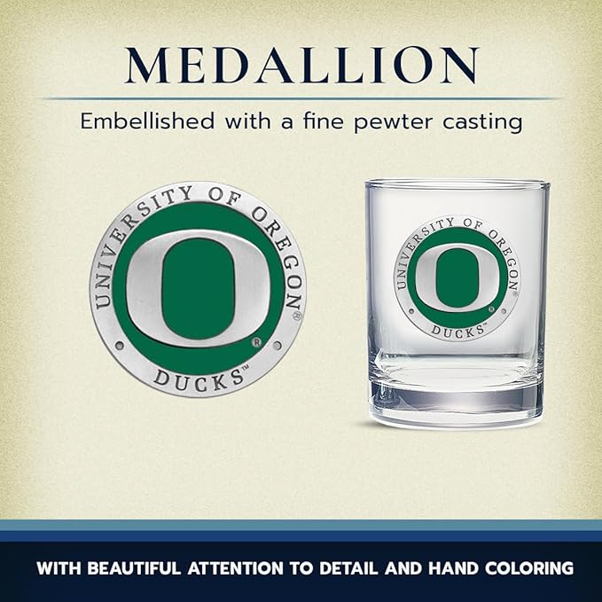 Heritage Pewter Oregon Double Old Fashion | Double Rocks Glass 14 OZ for Liquor | Expertly Crafted Pewter Glass