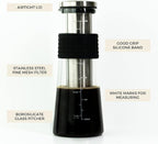 Cafe Crush Club Cold Brew Coffee Maker | Fire Toughened Borosilicate Glass | 304 Stainless Steel Infuser | 1000ml / 34 oz | Cold Brew Iced Coffee Pitcher