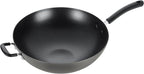 T-fal Ultimate Hard Anodized Nonstick Wok 14 Inch, Oven Broiler Safe 350F, Non Stick Stir-Fry Pan, Cookware, Pots and Pans, Kitchen, Versatile Deep Frying, Sauté, Braise, Stew, Dishwasher Safe, Black