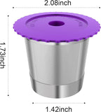 2 Pack Stianless Steel Reusable K Cups with 20 Count paper Filters, Refillable Universal Coffee Pods steel k Cups Compatible with Keurig 2.0 and 1.0 Coffee Makers(2 pack)