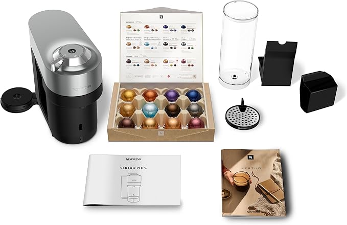 Nespresso Vertuo Pop+ Deluxe Coffee and Espresso Maker by Breville, Titan