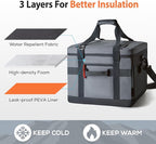 TOURIT Cooler Bag 48/60 Cans Insulated Soft Cooler Large Collapsible Cooler Bag 32/40L Lunch Coolers for Picnic, Beach, Work, Trip