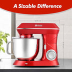 Kitchen in the box Stand Mixer, 900W 7.5QT Kitchen Electric Mixer, 6-Speed Tilt-Head Food Mixer for Baking with Dough Hook,Wire Whip,Beater (Red)